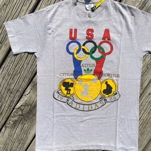 80s Adidas 1988 Olympics shirt sz M